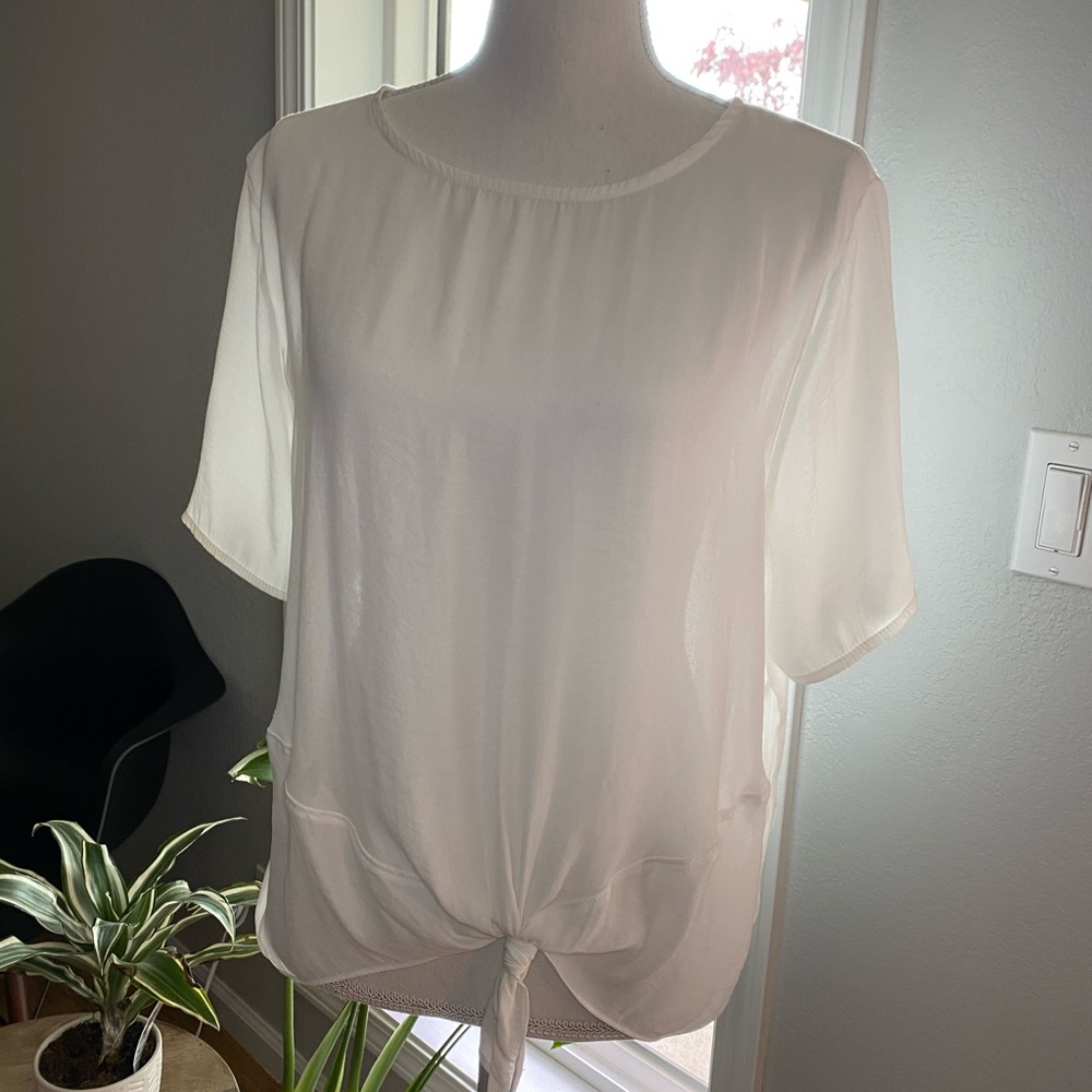 A NEW DAY - NWOT White Short Sleeve Top
